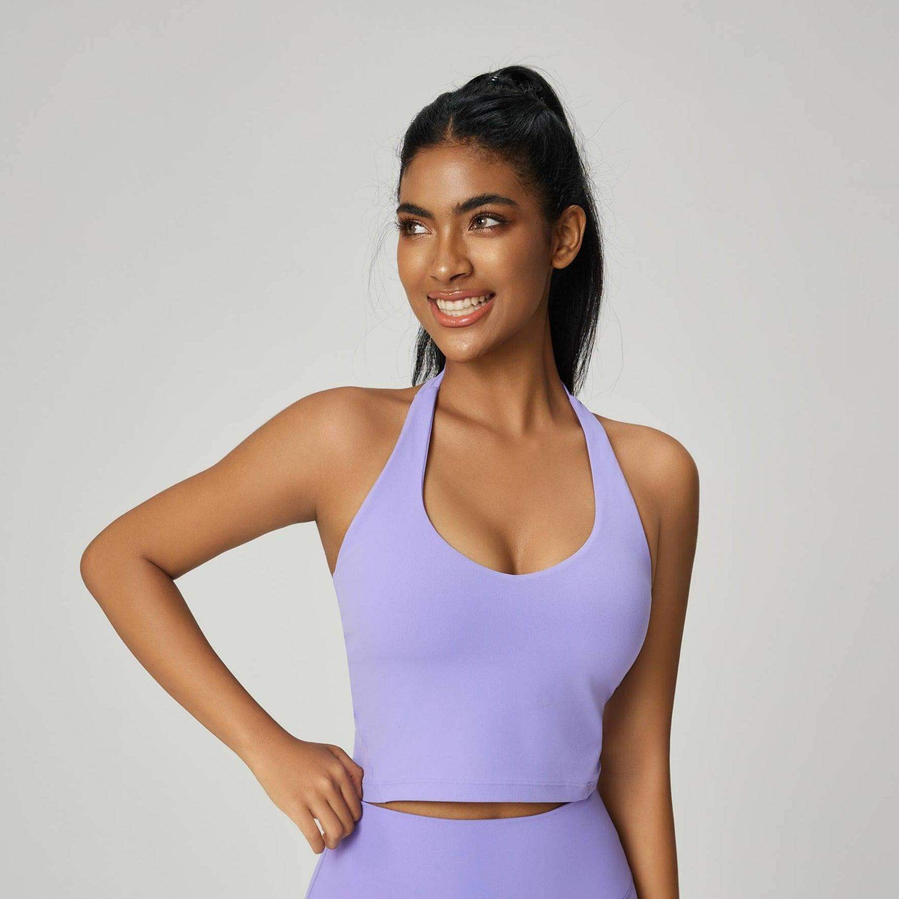 Halter neck sports top online