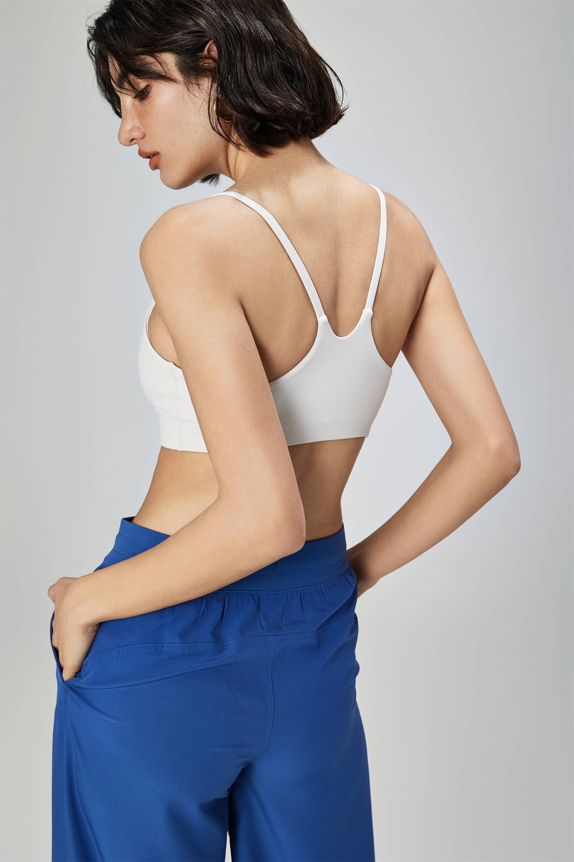 V-back Yoga Bra with Padded Cups