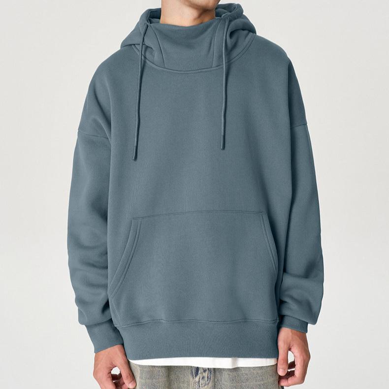 350g Fleece-Lined Windproof Sweatshirt with High Collar