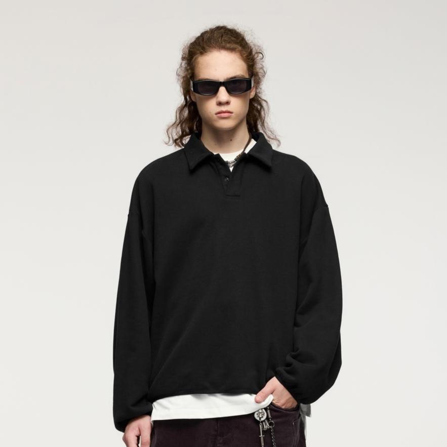 Fleece Pullover with Collared Neck