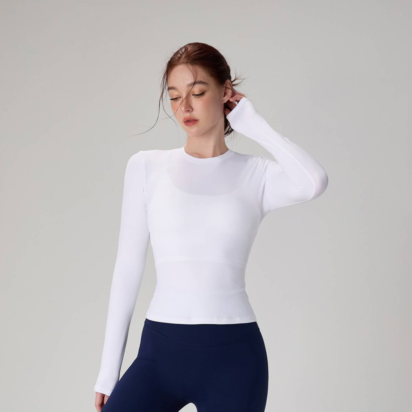 Fitted Crewneck Yoga Sports Top