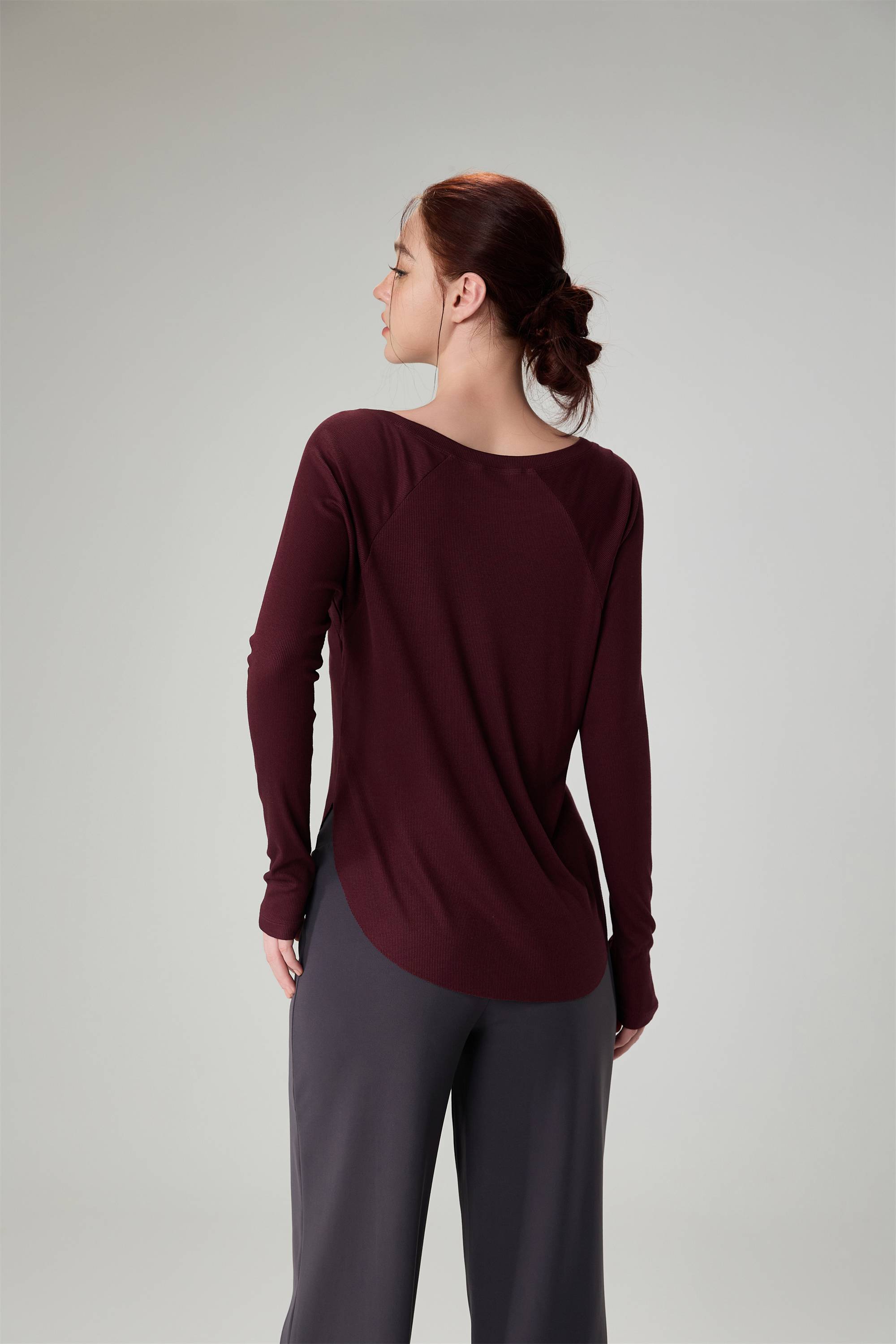 Loose-Fit Breathable Slub Yarn Sports Top