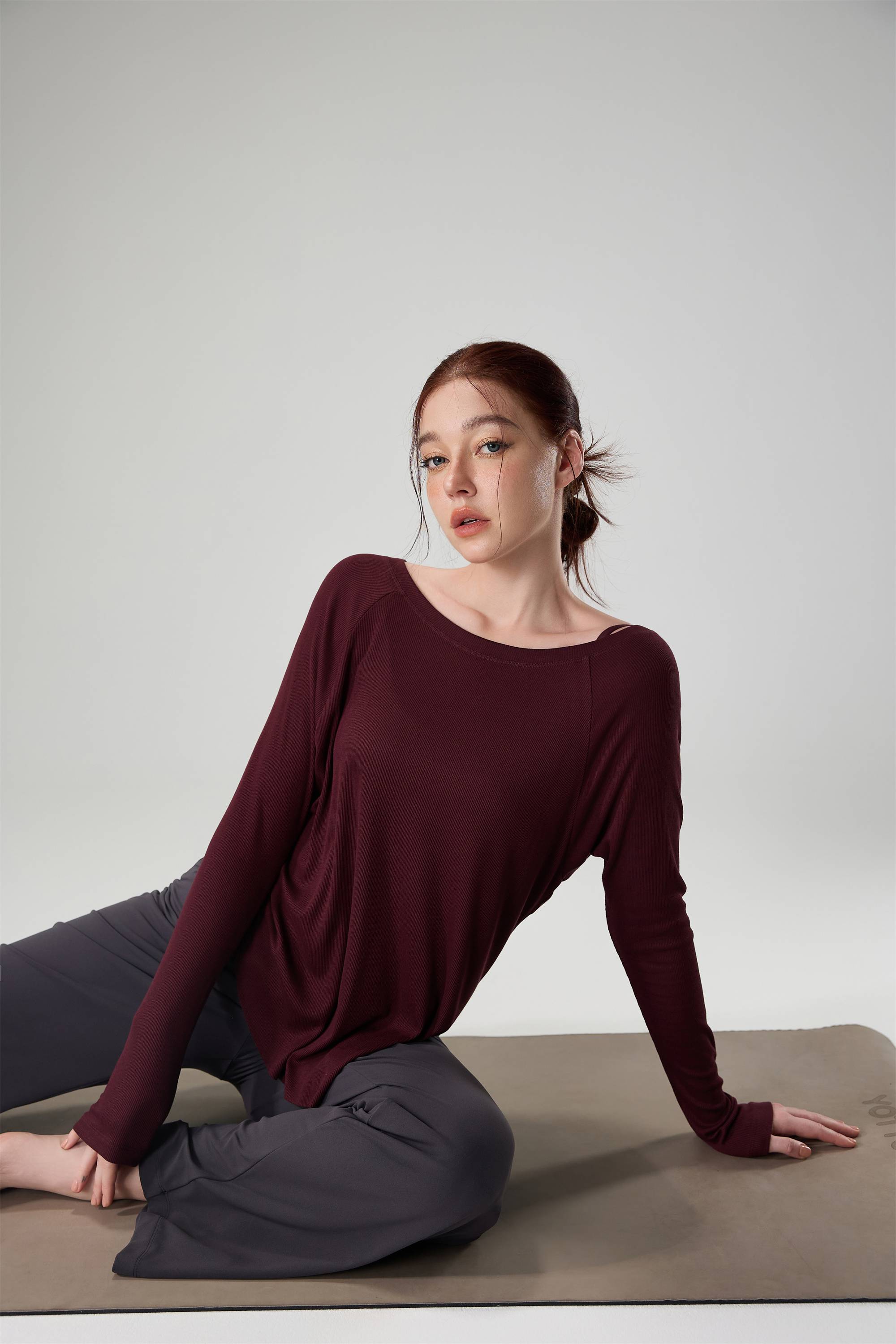 Loose-Fit Breathable Slub Yarn Sports Top