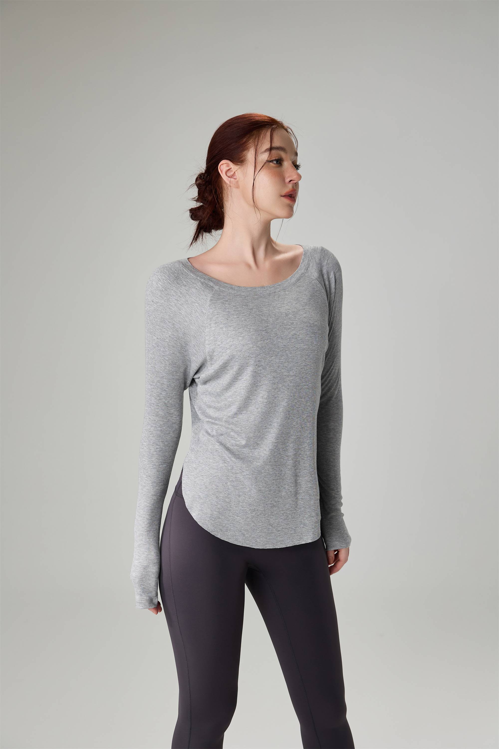 Loose-Fit Breathable Slub Yarn Sports Top