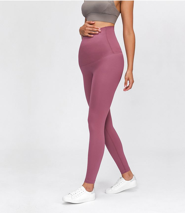 High-Waisted Belly-Wrap Maternity Yoga Leggings