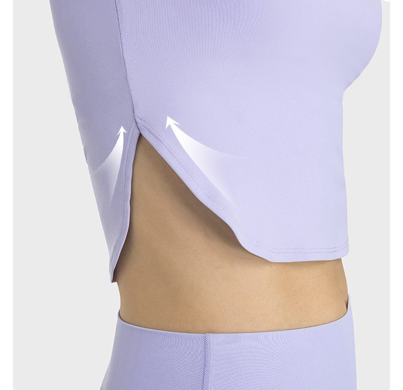 Fitness Long-Sleeved T-shirt With Side Seam Slits