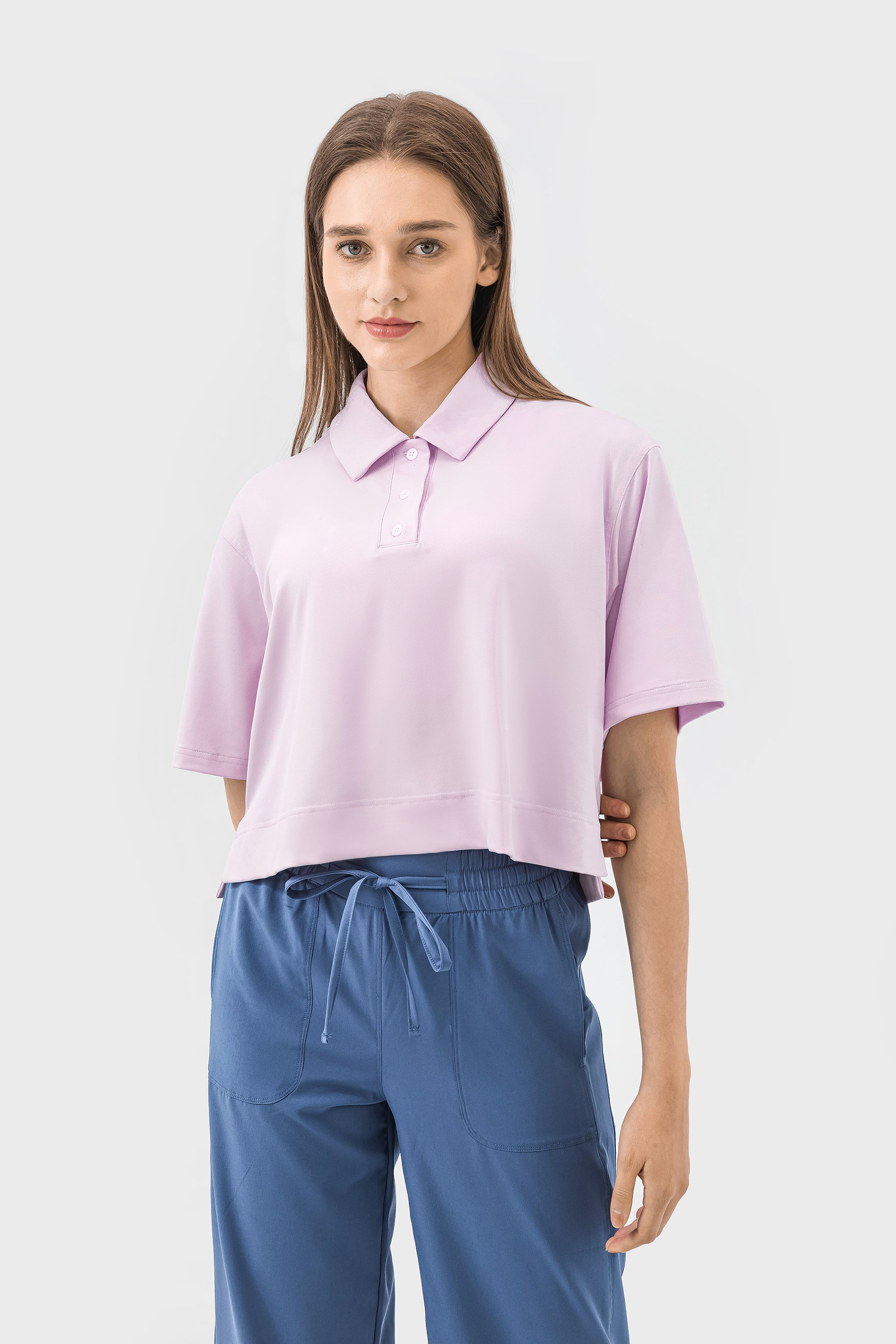 Quick-Dry Loose-Fit Breathable Polo Shirt