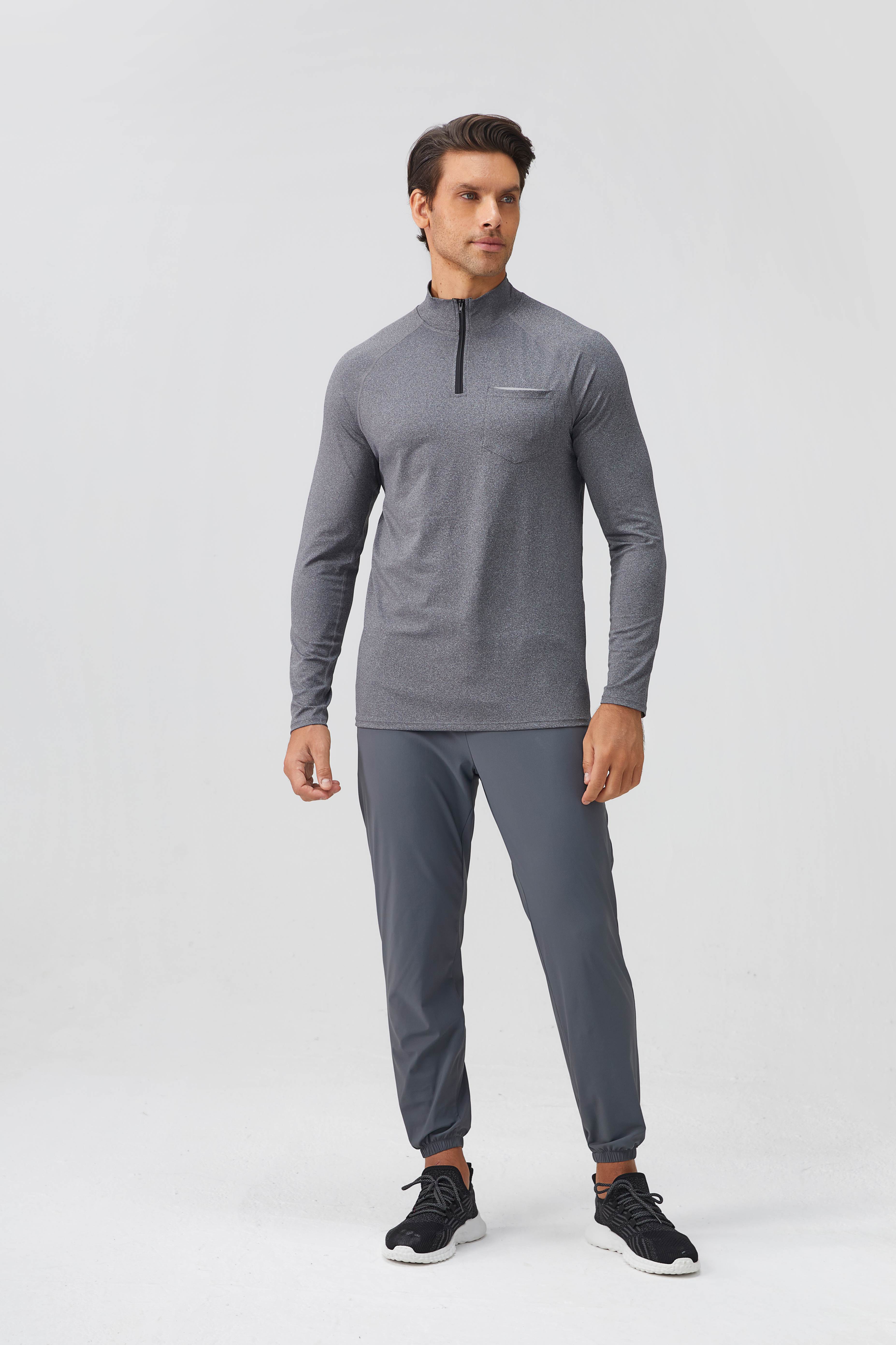 Men's Half Zip Long-Sleeve Top