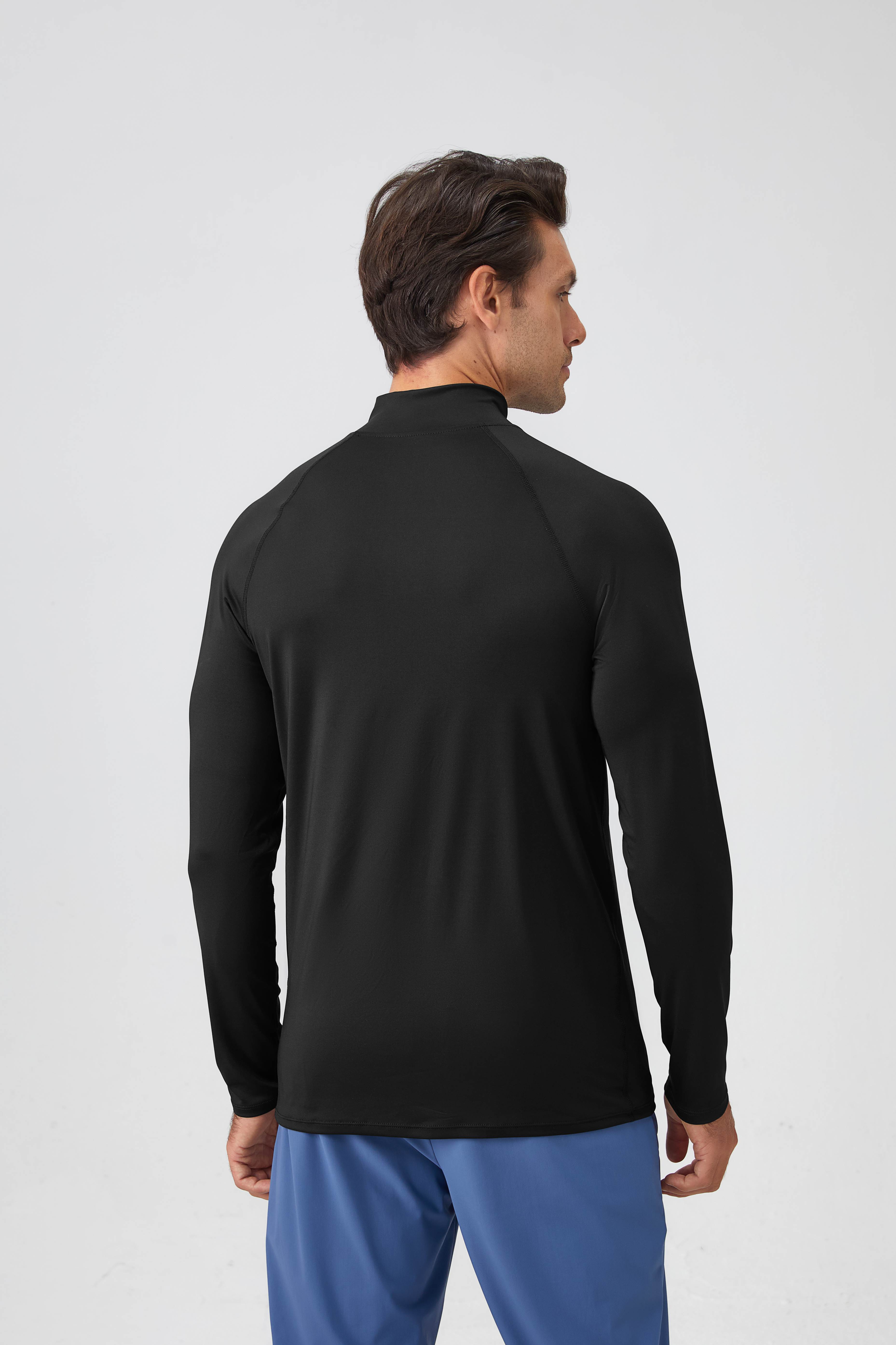 Men's Half Zip Long-Sleeve Top