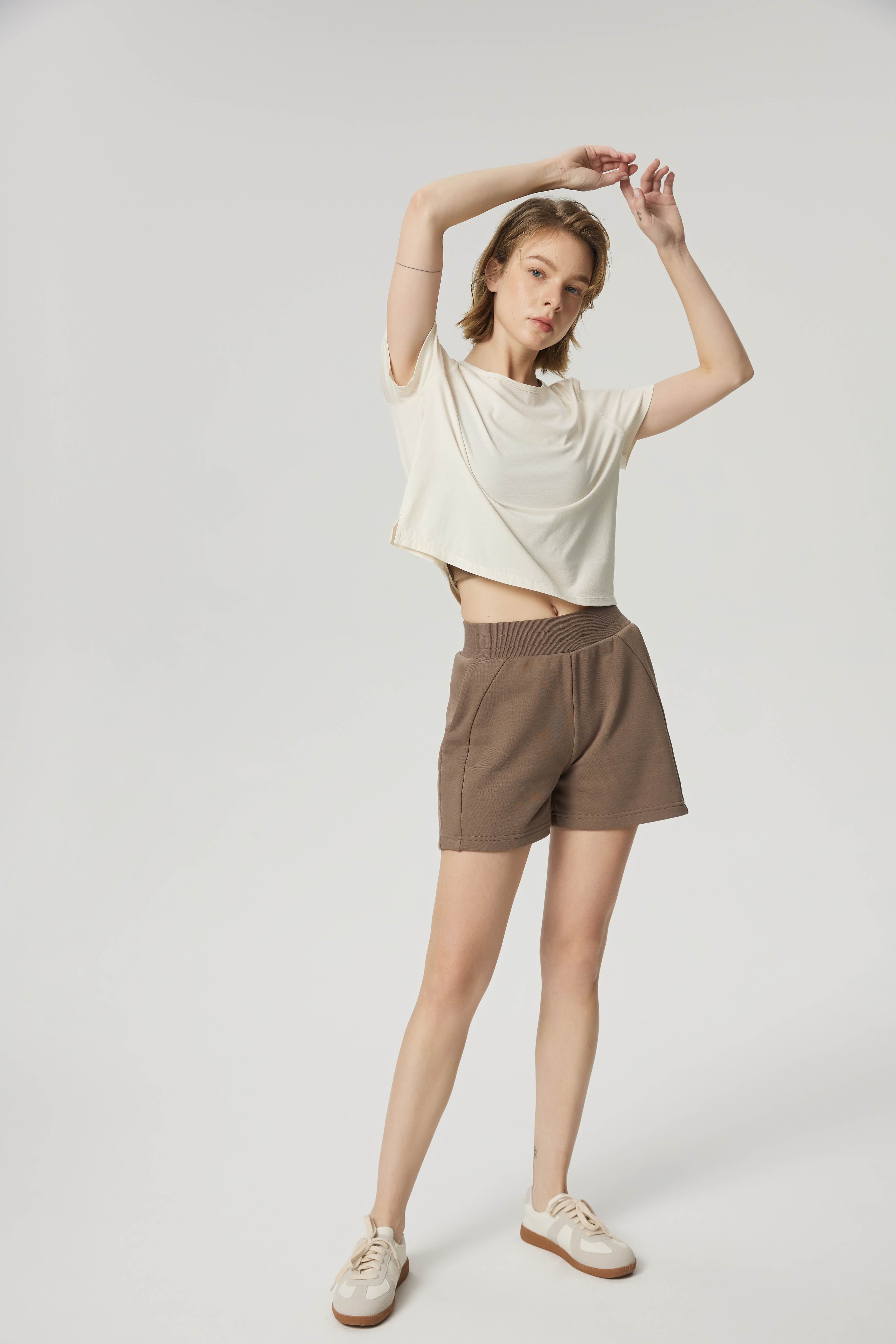 Pima Cotton Cropped T-Shirt