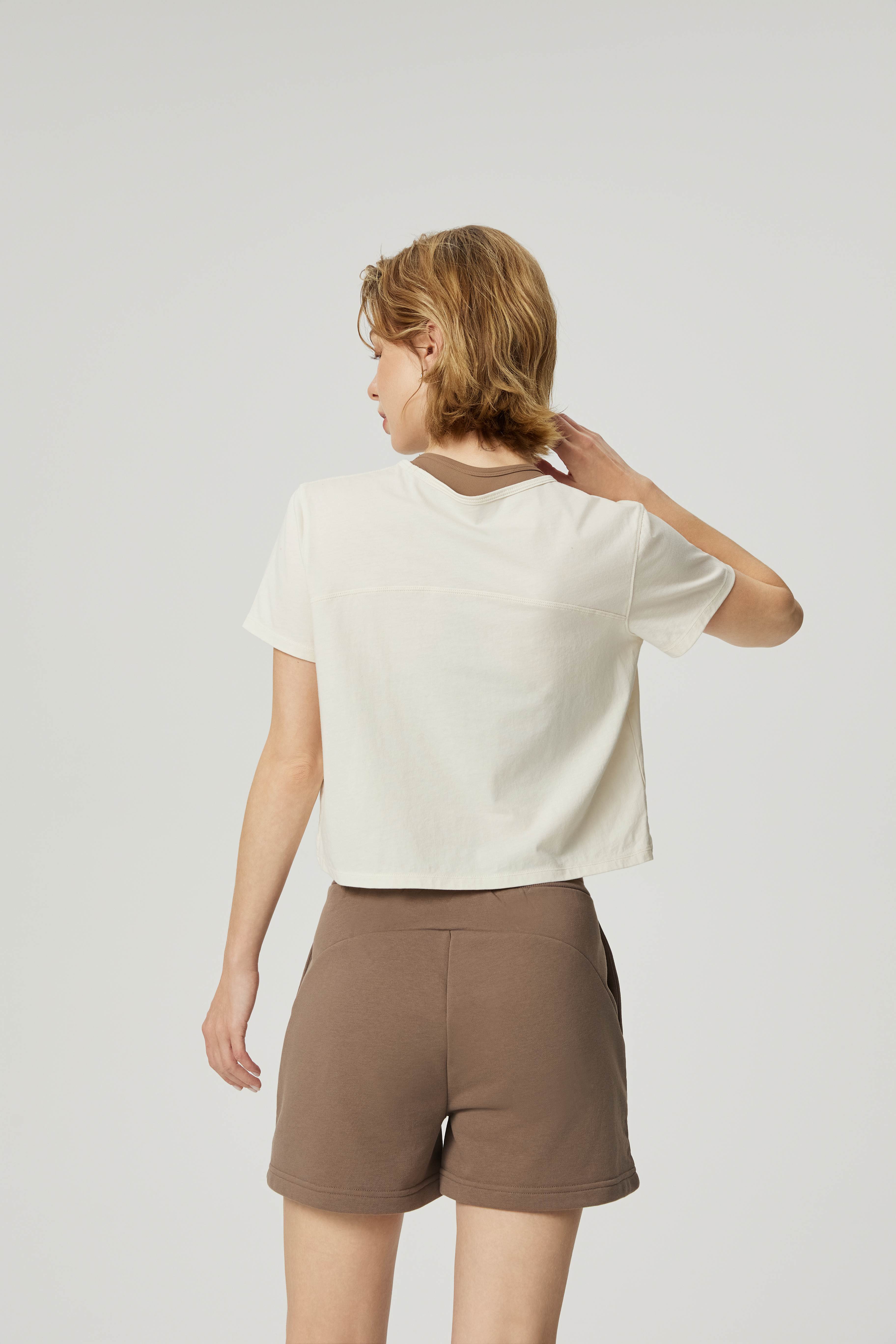 Pima Cotton Cropped T-Shirt