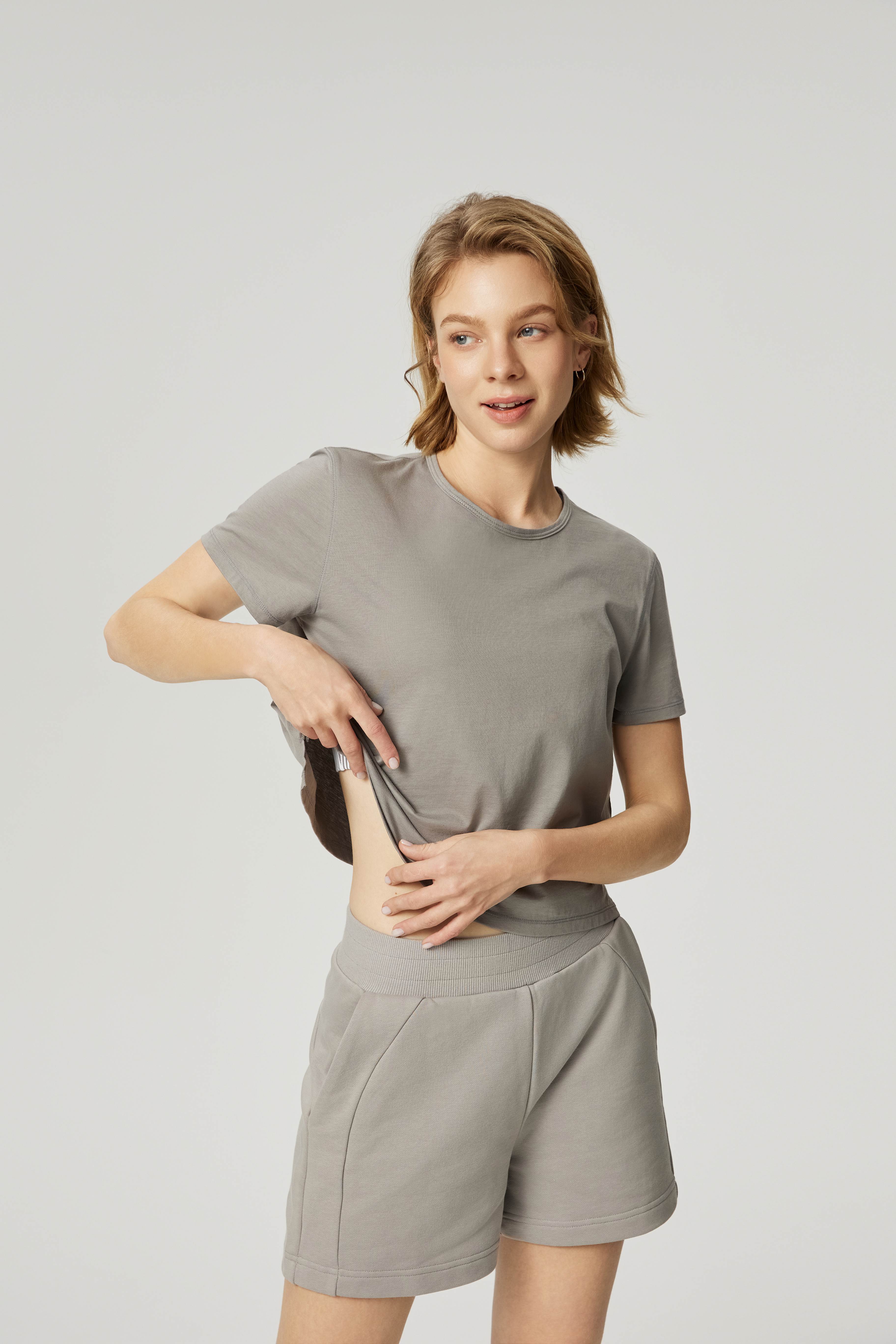 Pima Cotton Cropped T-Shirt