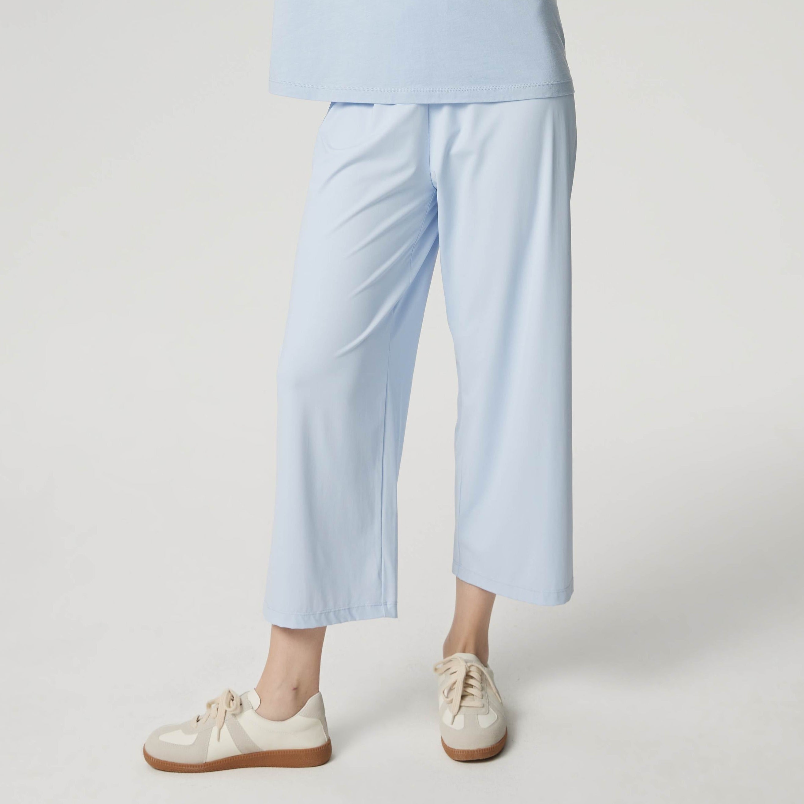 High-Waisted Wide Leg Cropped Pants