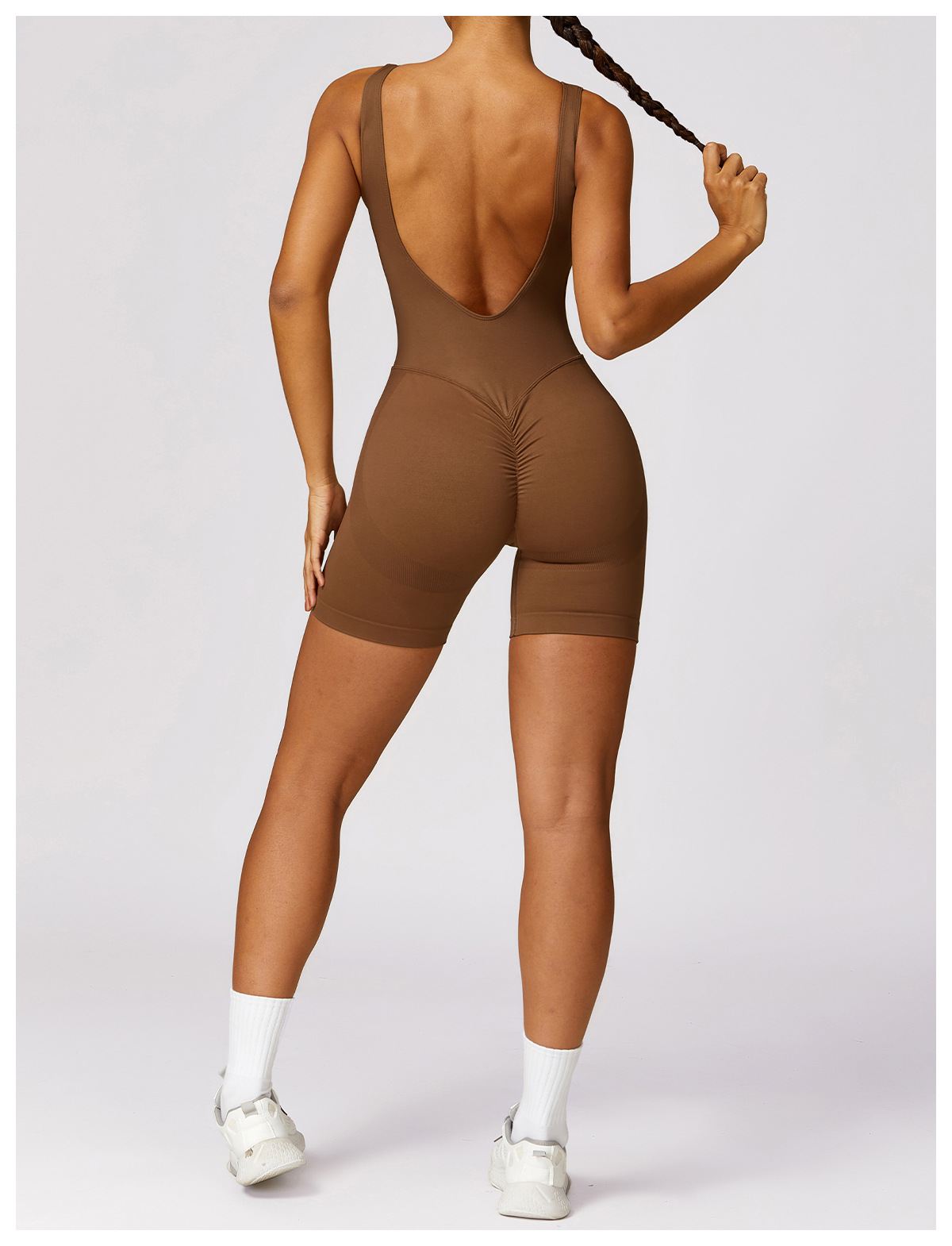 V-Back Short Jumpsuit