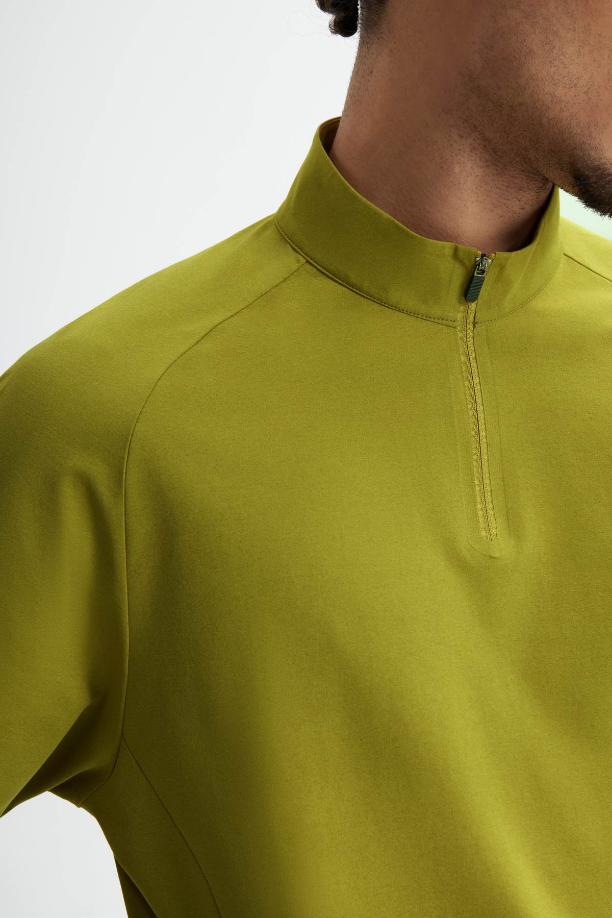 UPF 50+ Ultrasonic Bonded  Zip-Up Sports Tee