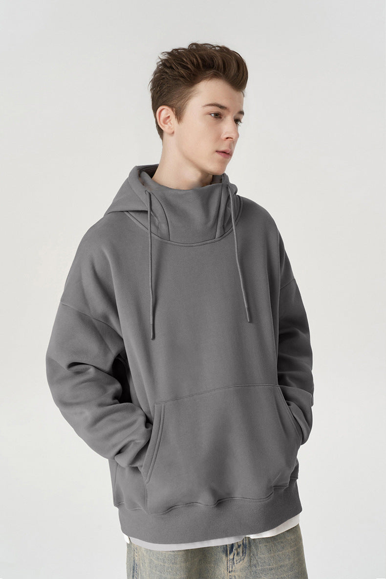 350g Fleece-Lined Windproof Sweatshirt with High Collar