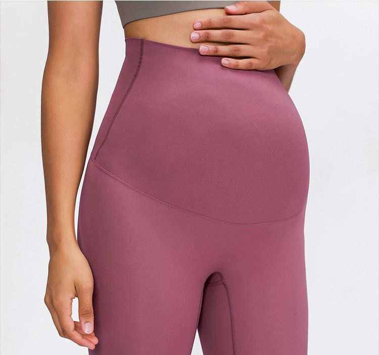 High-Waisted Belly-Wrap Maternity Yoga Leggings