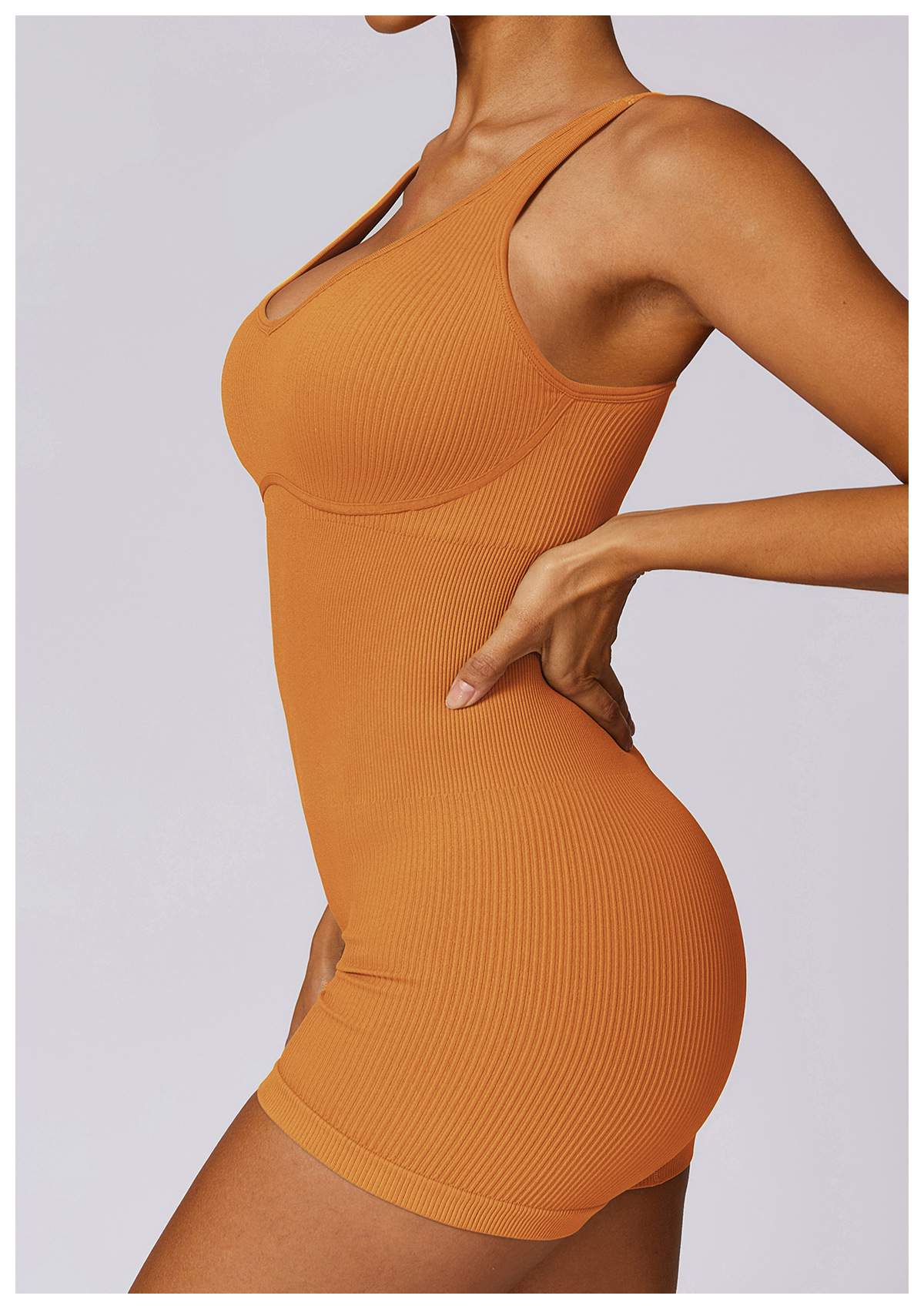 Ribbed Seamless Yoga Bodysuit