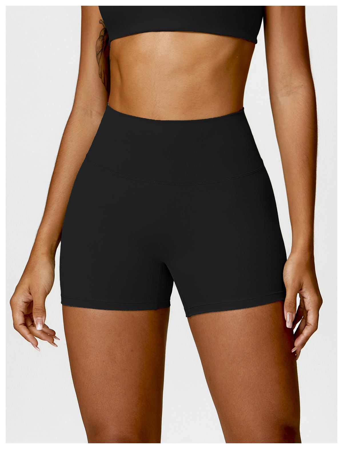 High-Waist Yoga Running Shorts