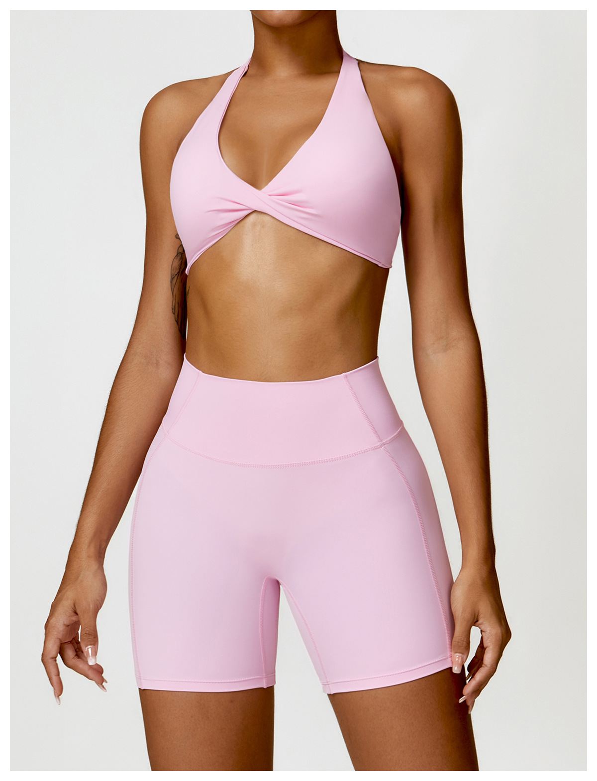 Halter Neck Twist Sports bra