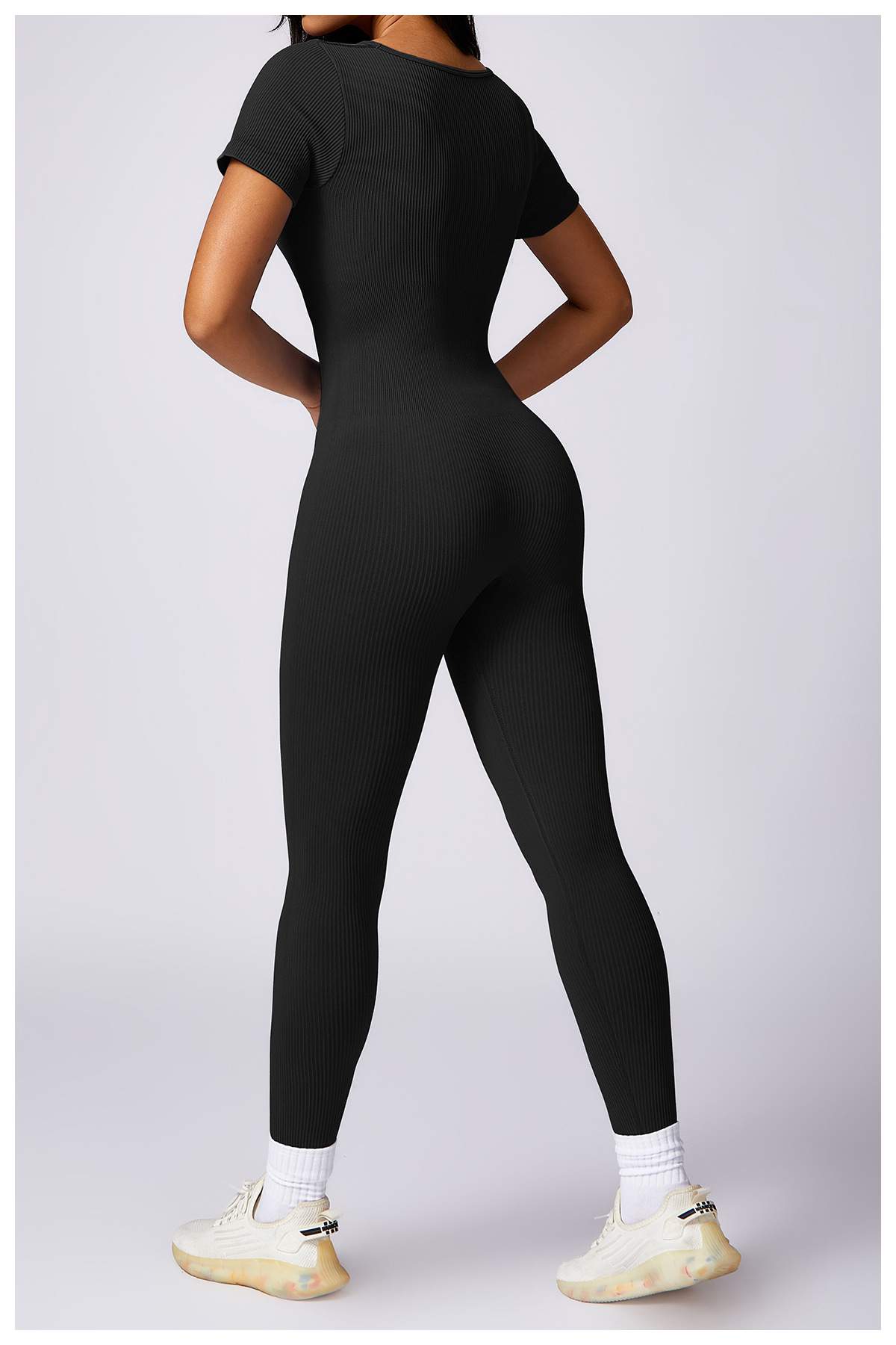 Ribbed Seamless Yoga Bodysuit