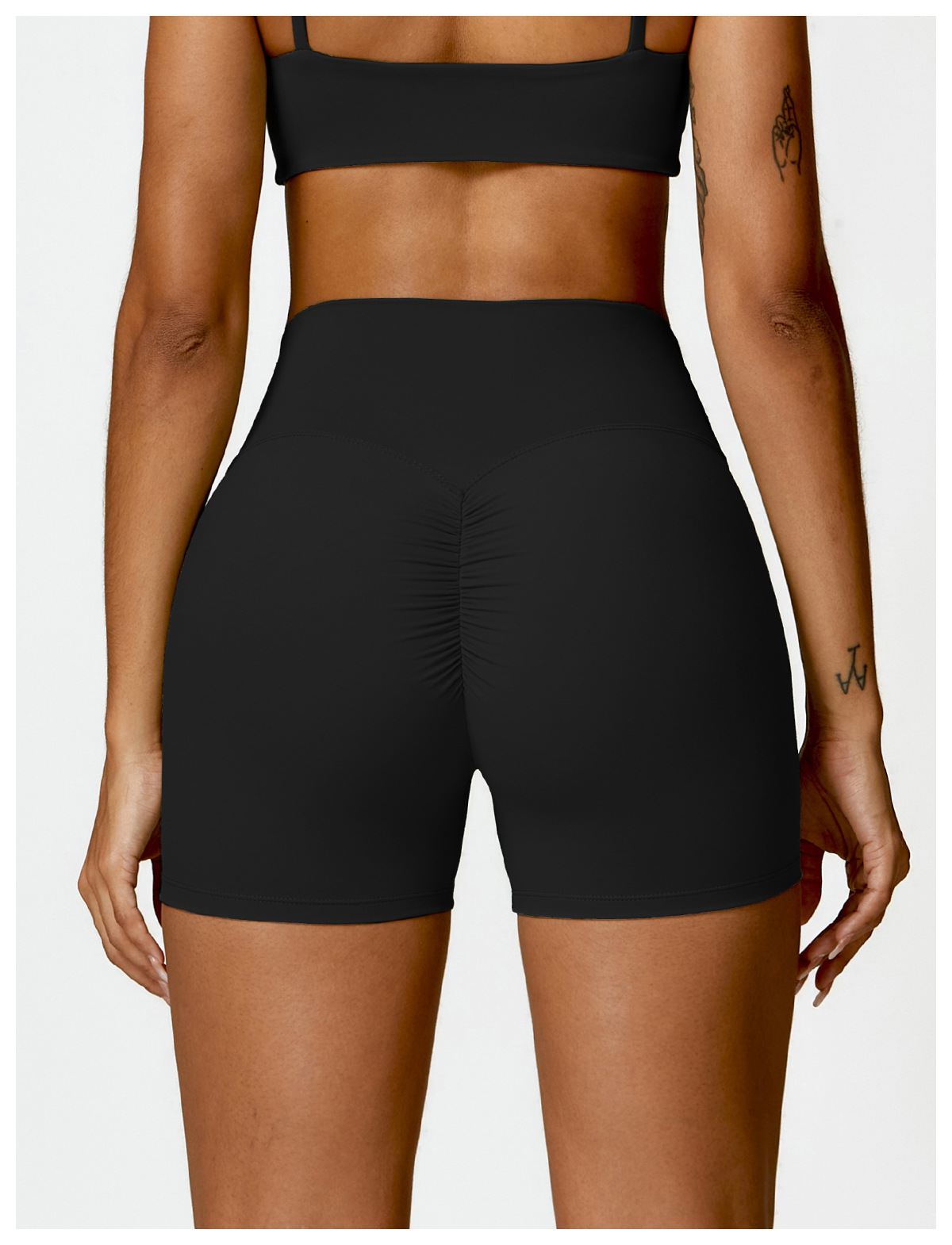 High-Waist Yoga Running Shorts