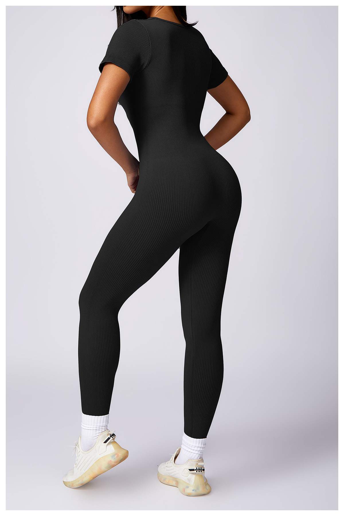 Ribbed Seamless Yoga Bodysuit