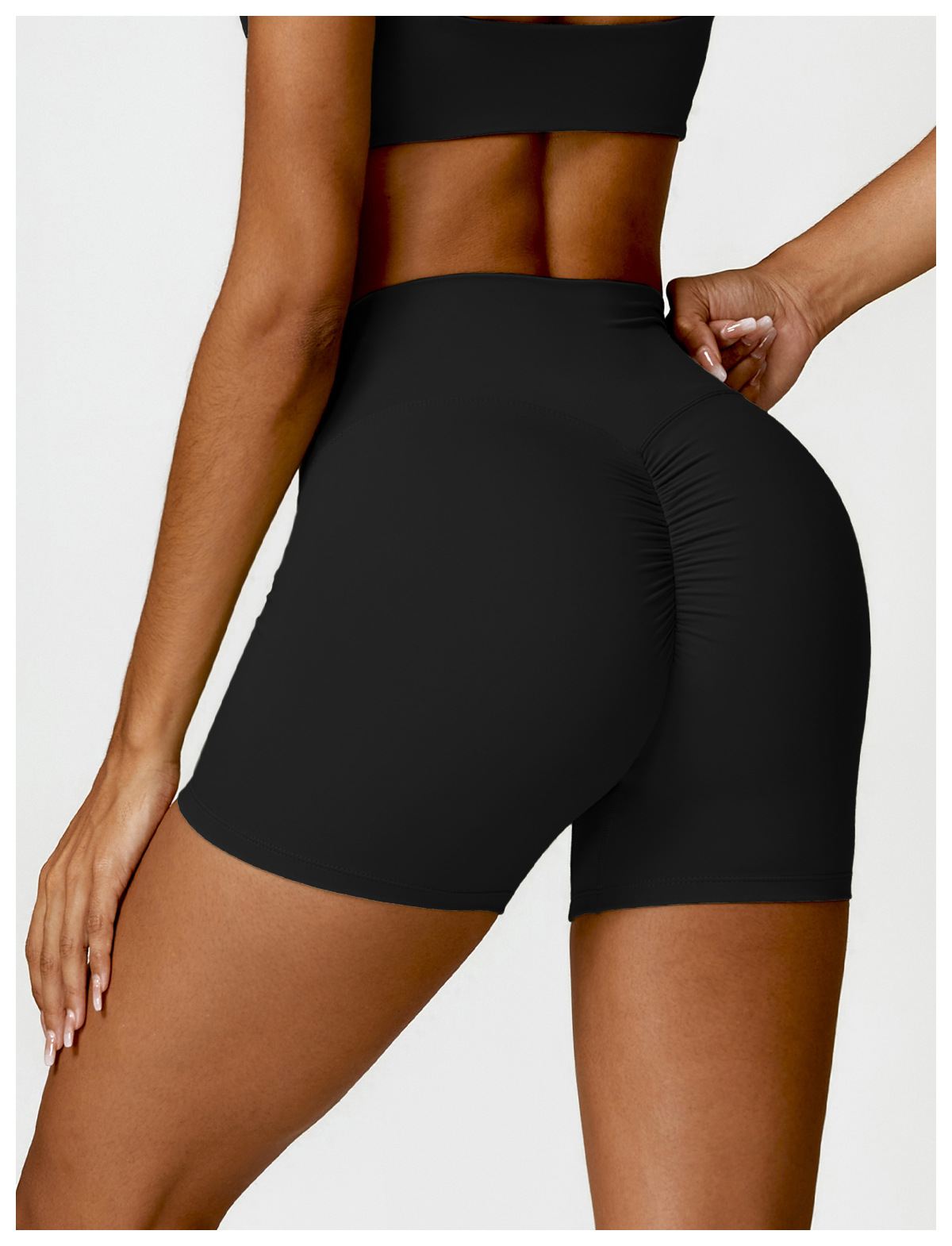 High-Waist Yoga Running Shorts