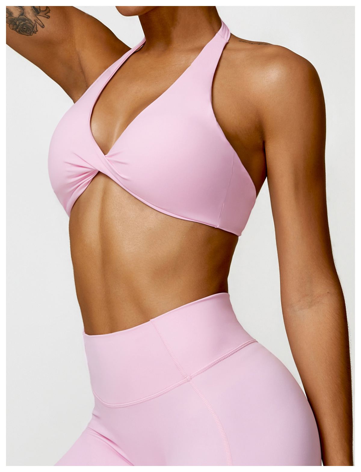 Halter Neck Twist Sports bra