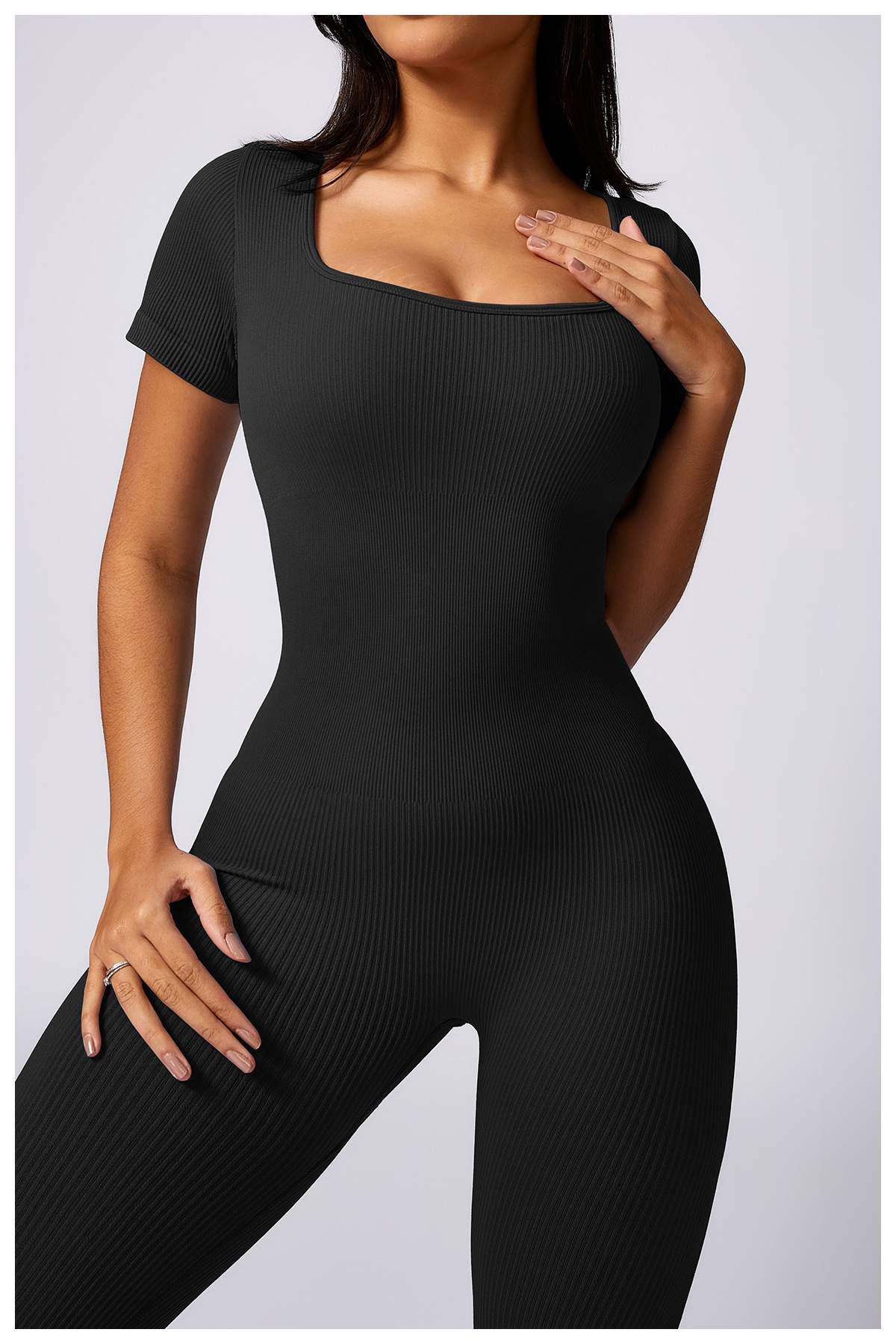 Ribbed Seamless Yoga Bodysuit