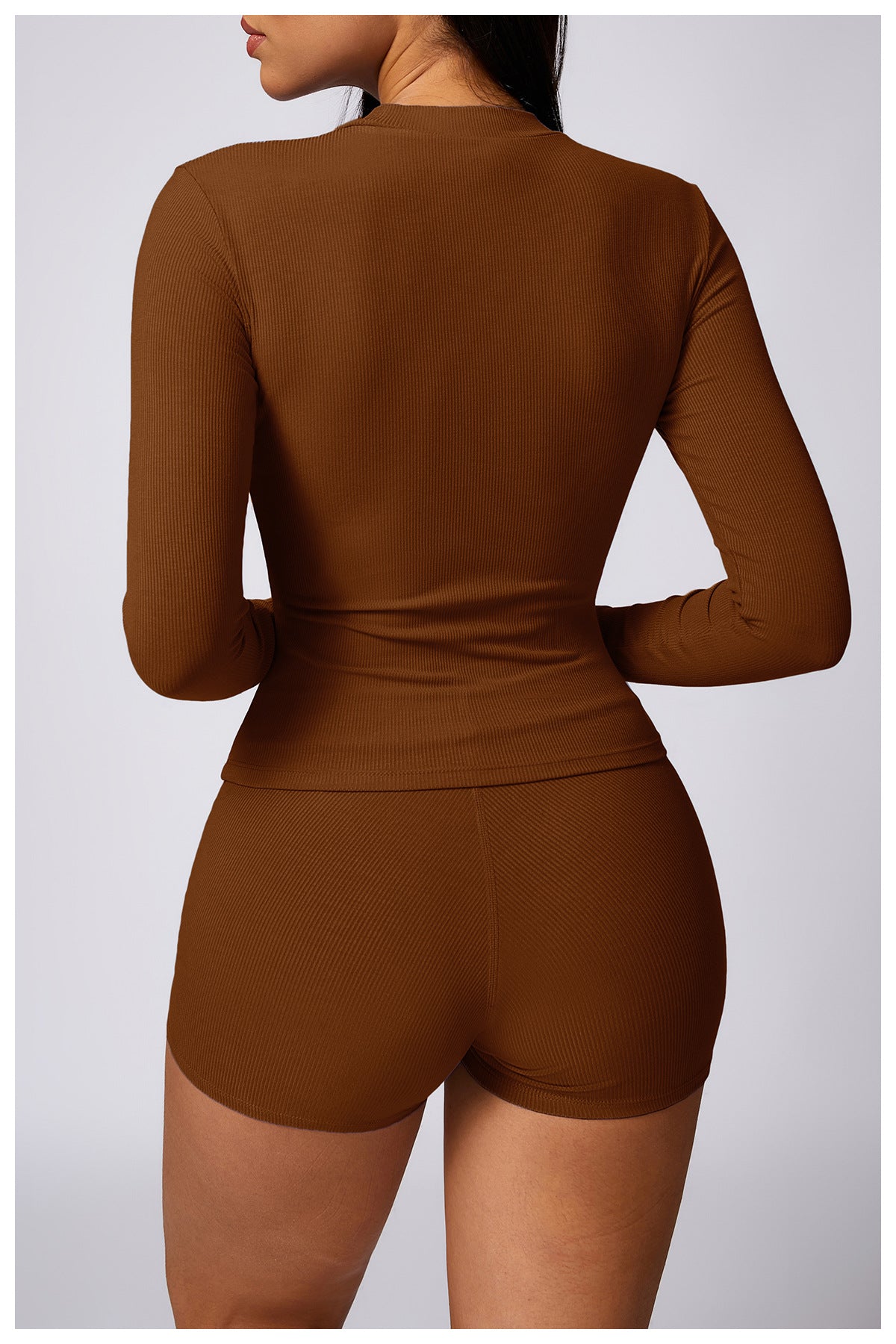 Tight-Fitting Long-Sleeve Yoga Suit