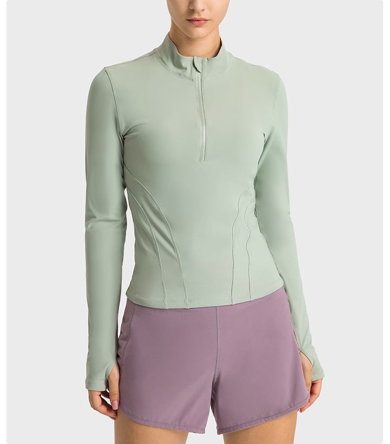 Half Zip Stand Collar Yoga Jacket