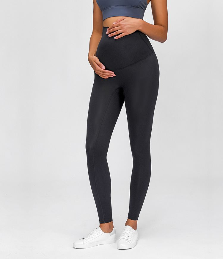 High-Waisted Belly-Wrap Maternity Yoga Leggings