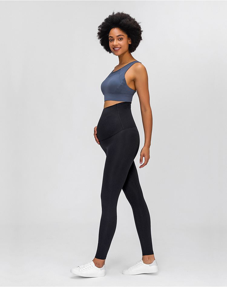 High-Waisted Belly-Wrap Maternity Yoga Leggings