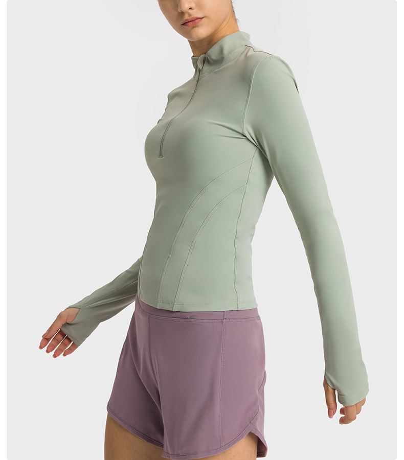 Half Zip Stand Collar Yoga Jacket