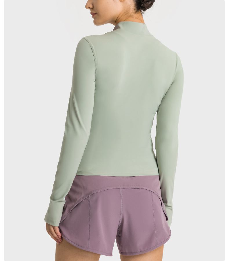 Half Zip Stand Collar Yoga Jacket