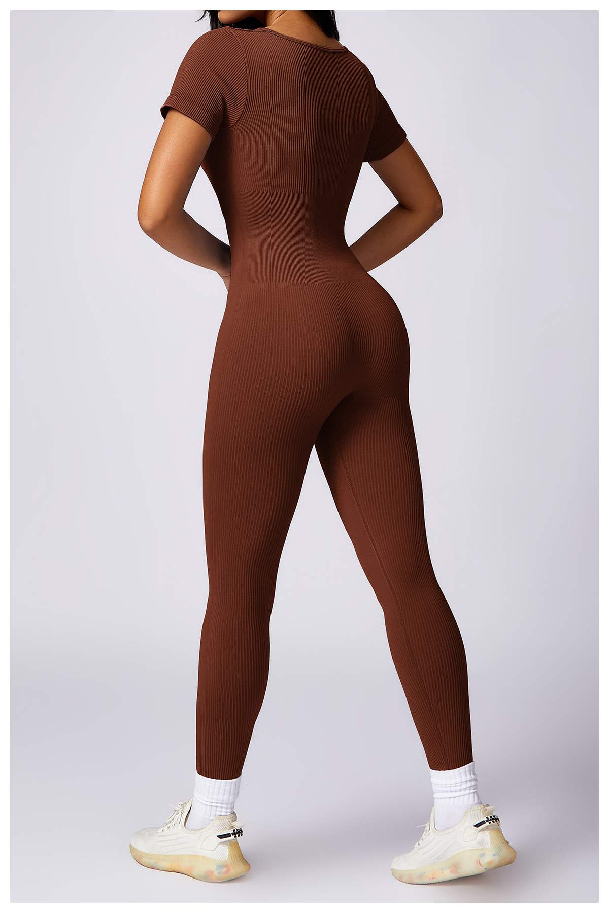 Ribbed Seamless Yoga Bodysuit