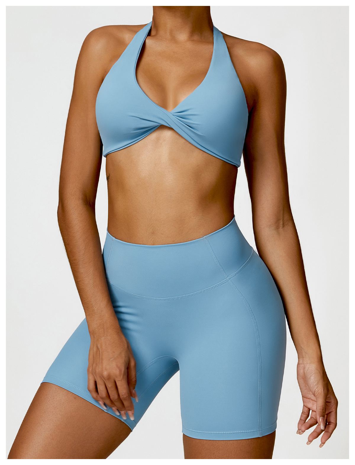 Halter Neck Twist Sports bra