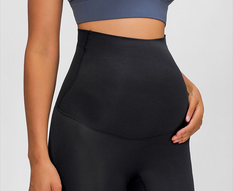 High-Waisted Belly-Wrap Maternity Yoga Leggings