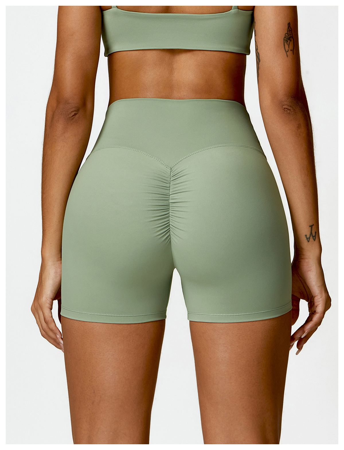 High-Waist Yoga Running Shorts