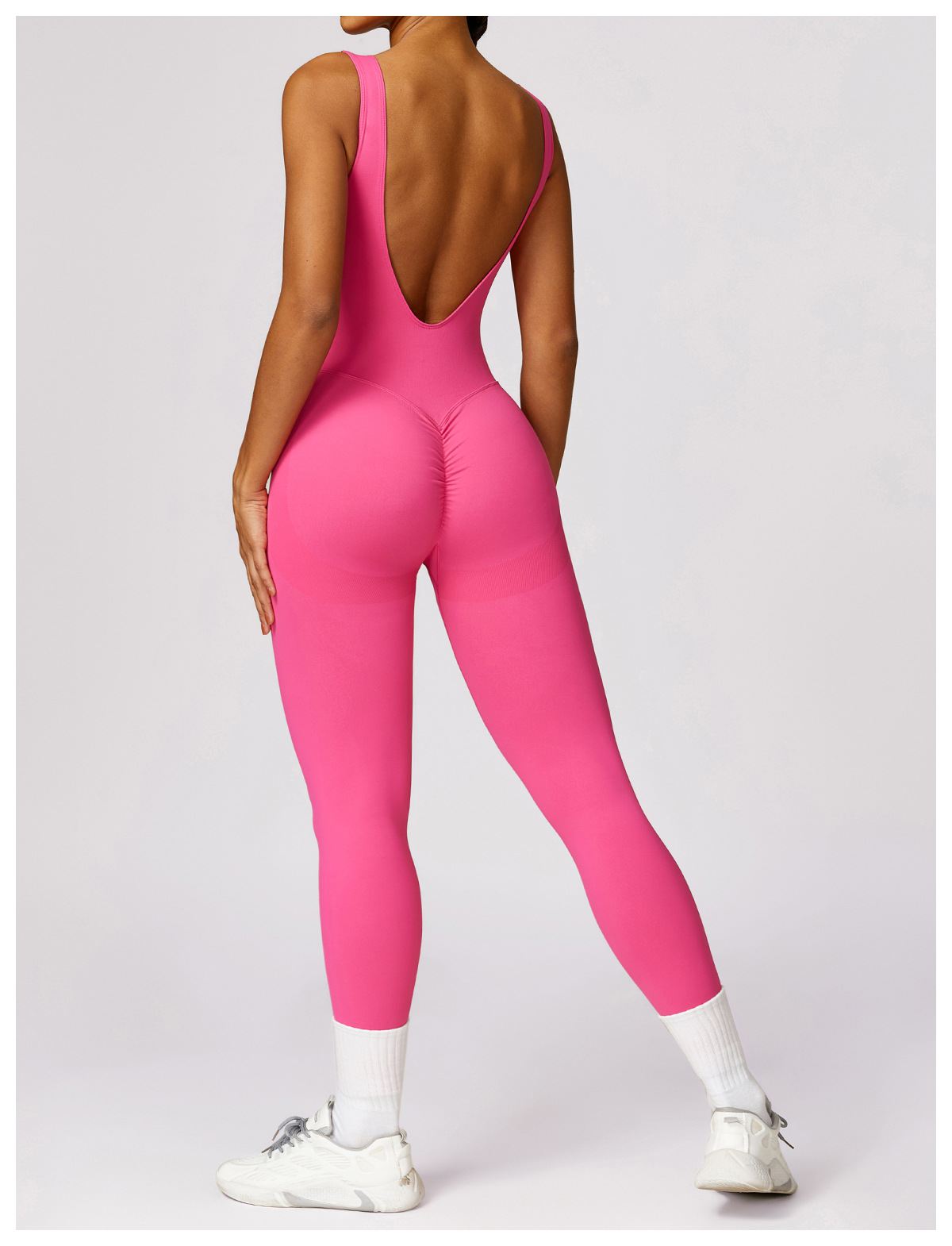 V Back Butt Lifting Jumpsuit