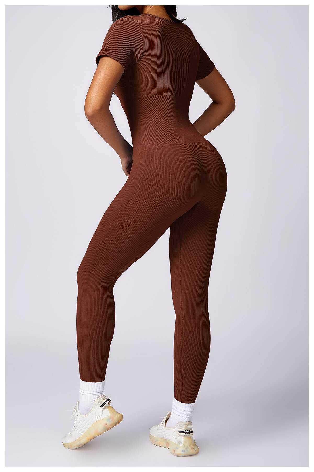 Ribbed Seamless Yoga Bodysuit