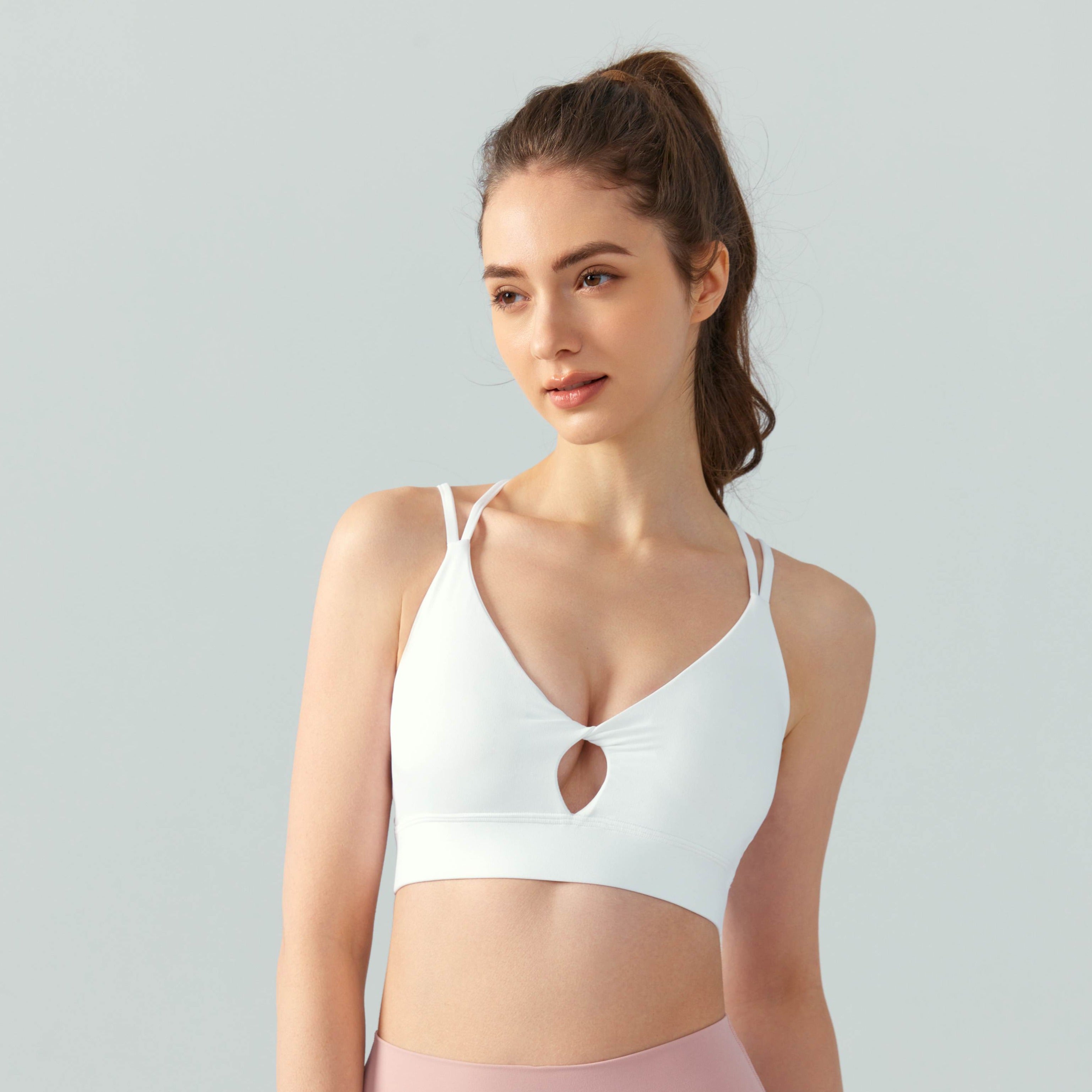 Sexy Cut-Out Front Twist Sports Bra