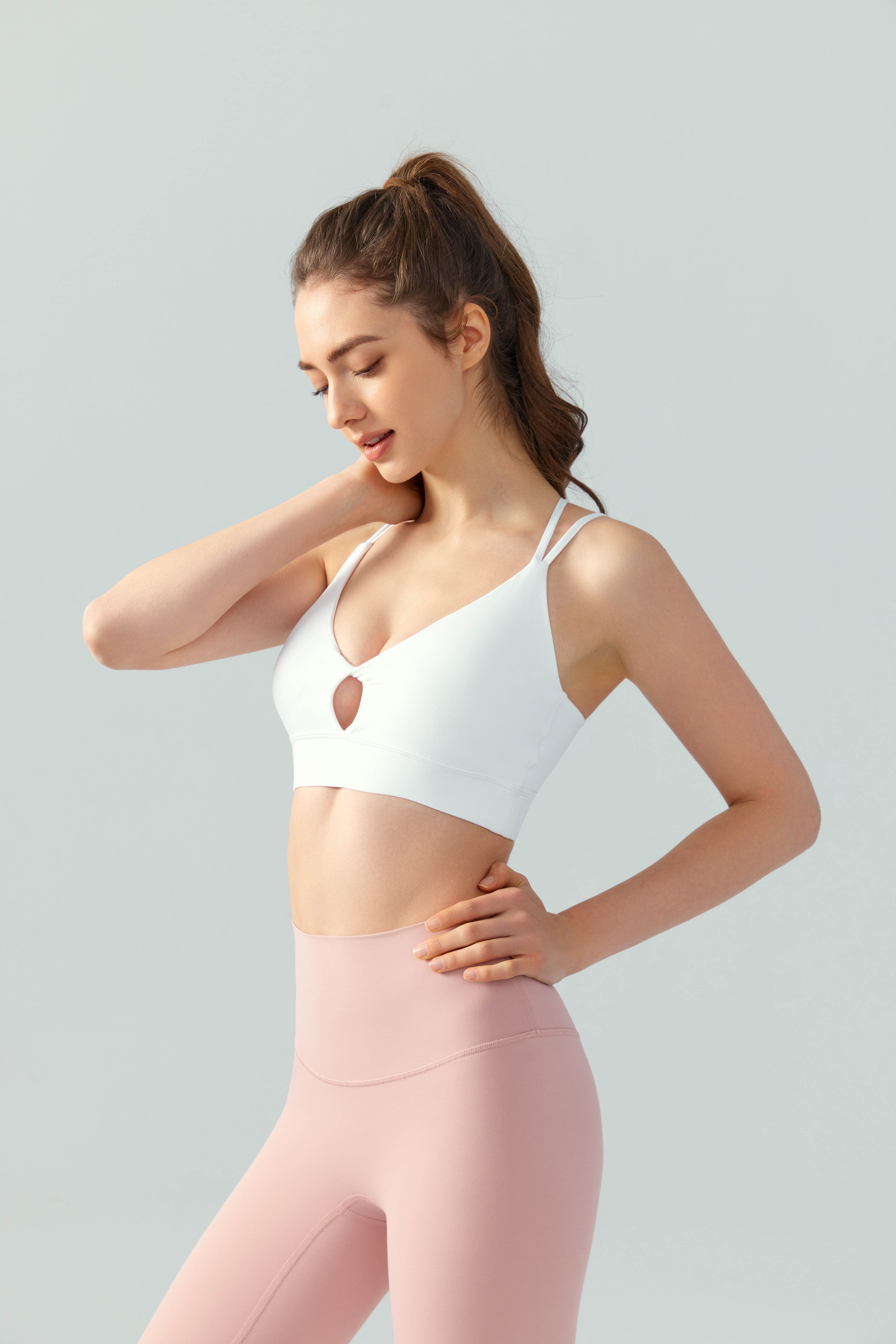 Sexy Cut-Out Front Twist Sports Bra