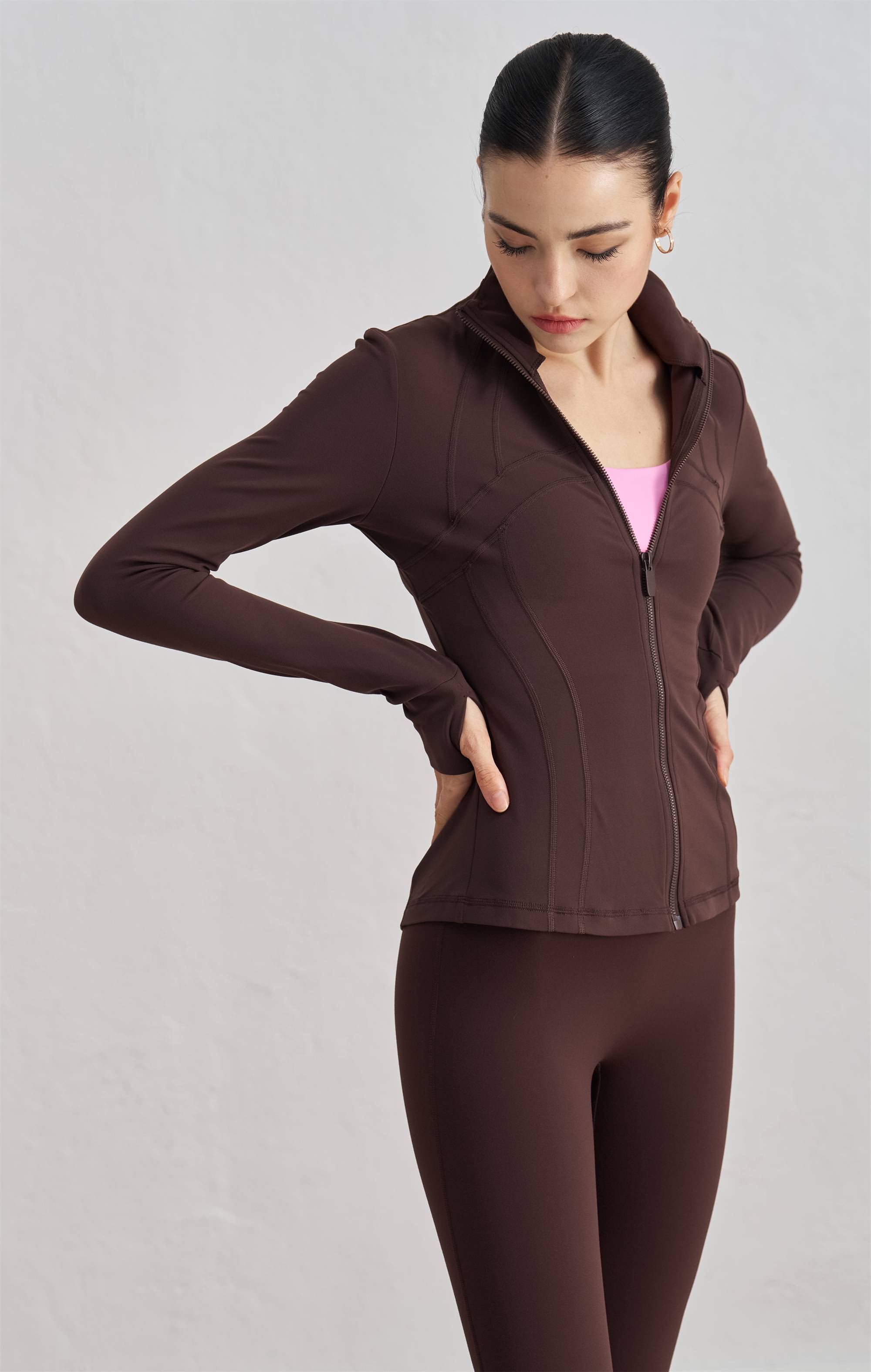 Thickened Stand-Collar Yoga Jacket for Fall & Winter