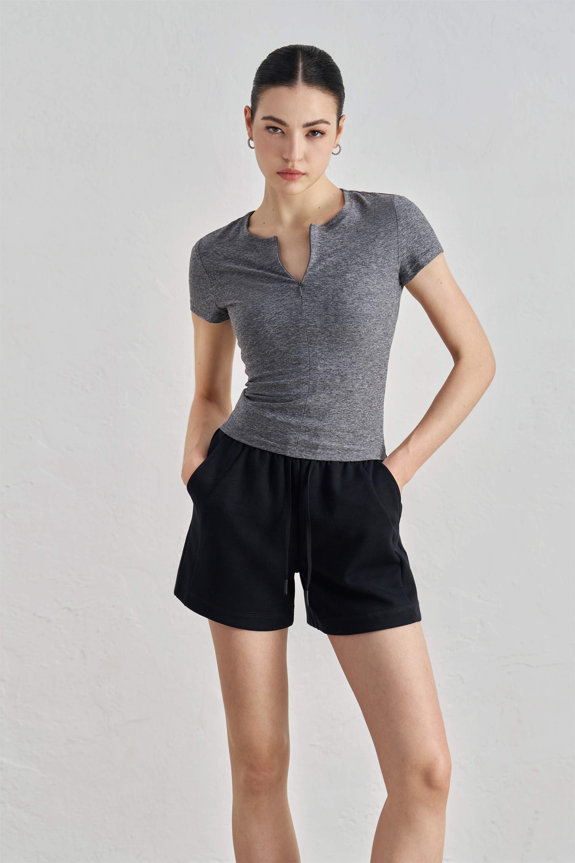 Sleek & Sculpted Short-Sleeve Yoga Top