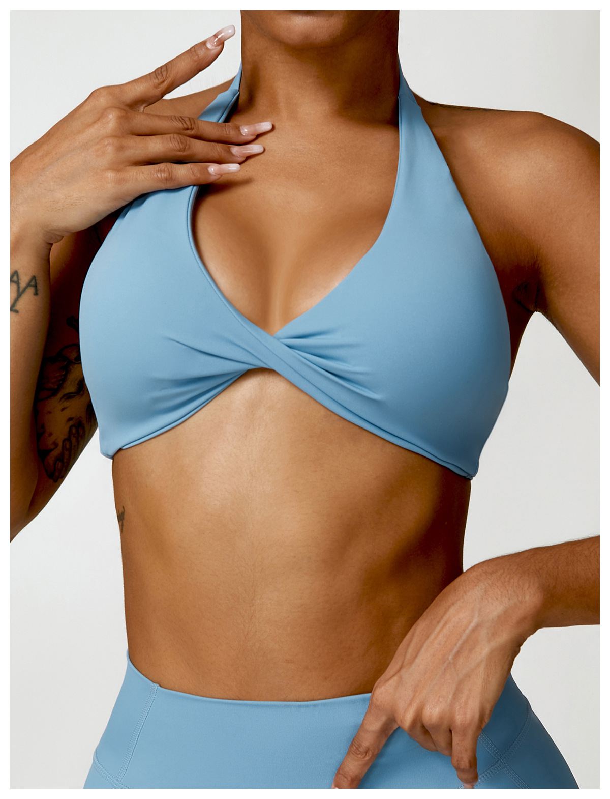 Halter Neck Twist Sports bra