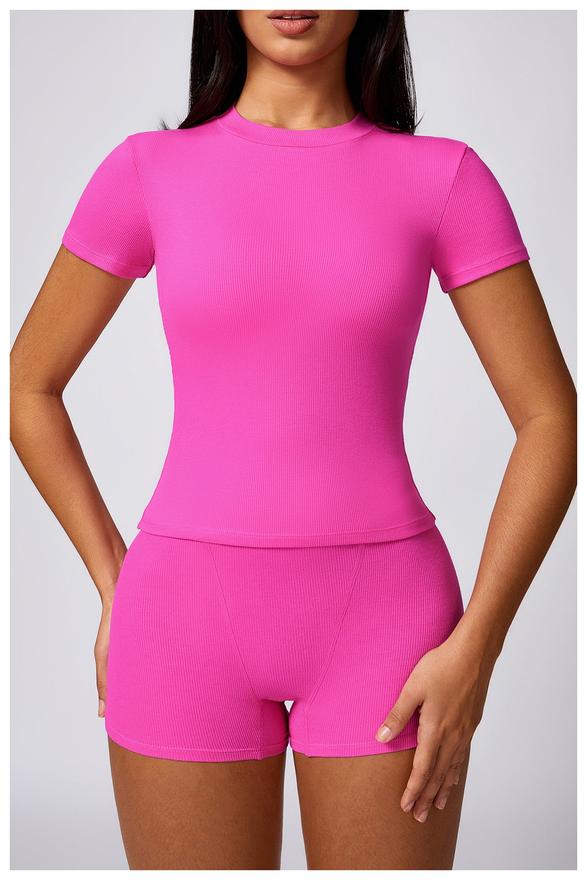 Quick-Dry Tight-Fit Yoga Short Sleeve