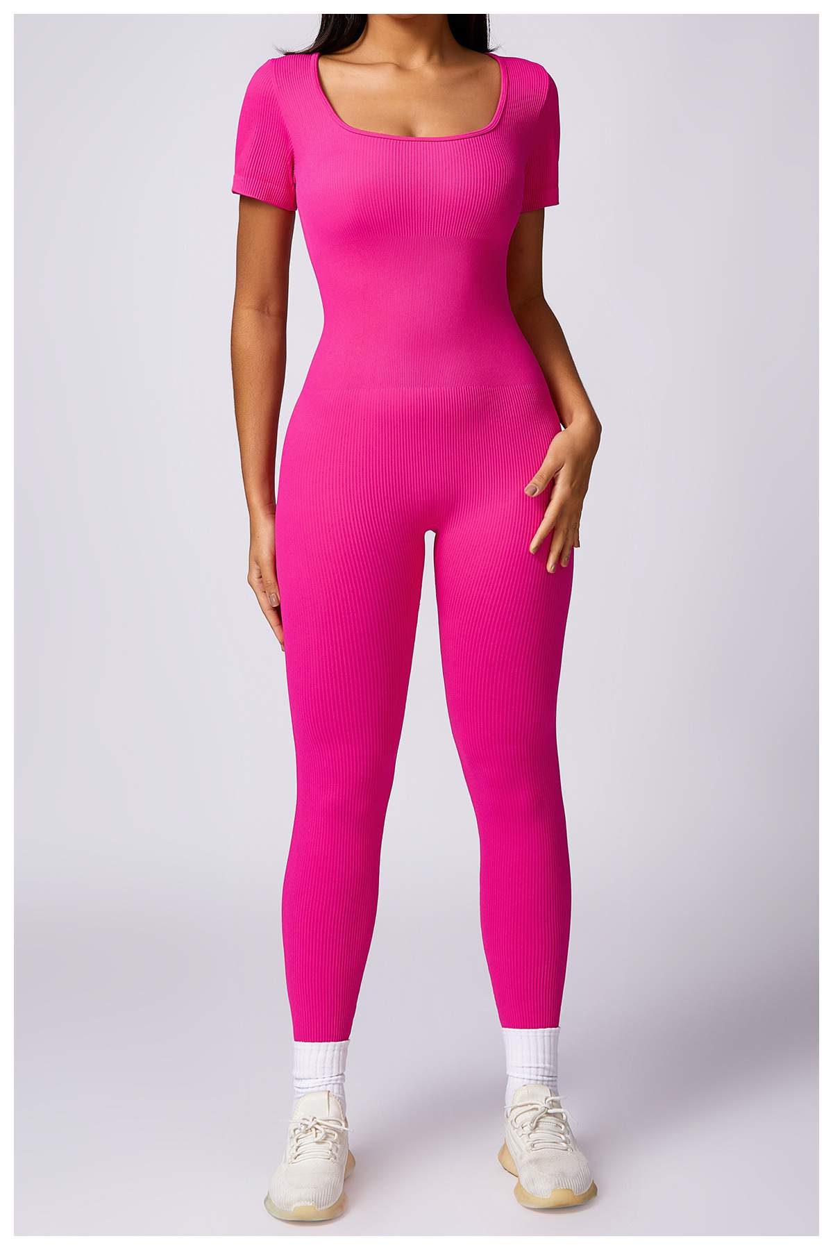 Ribbed Seamless Yoga Bodysuit