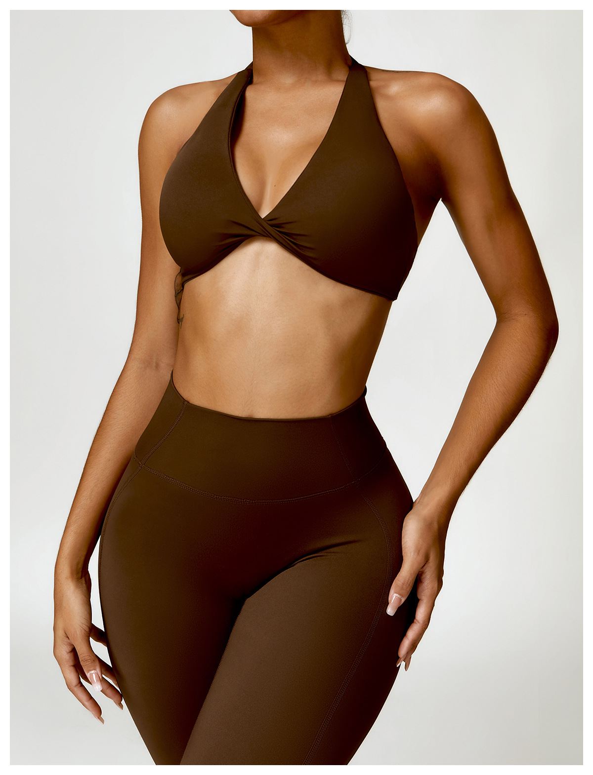 Halter Neck Twist Sports bra